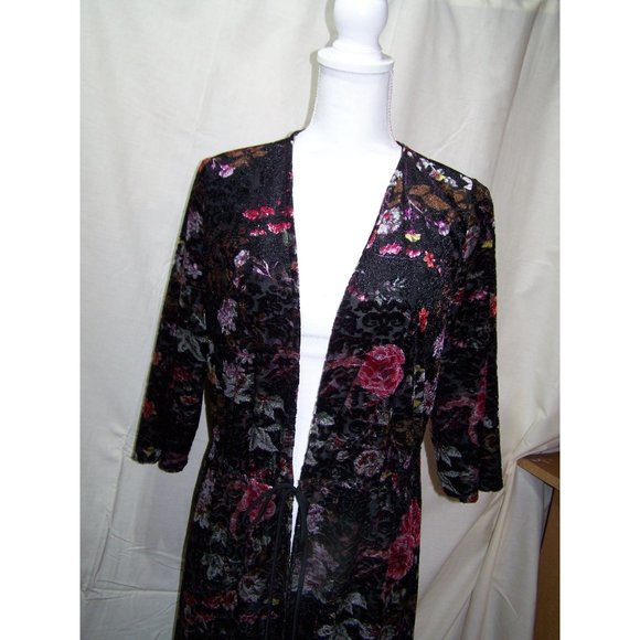 Xhileration Robe Kimono Dress Overcoat Maxi Asian Medium - Picture 2 of 5